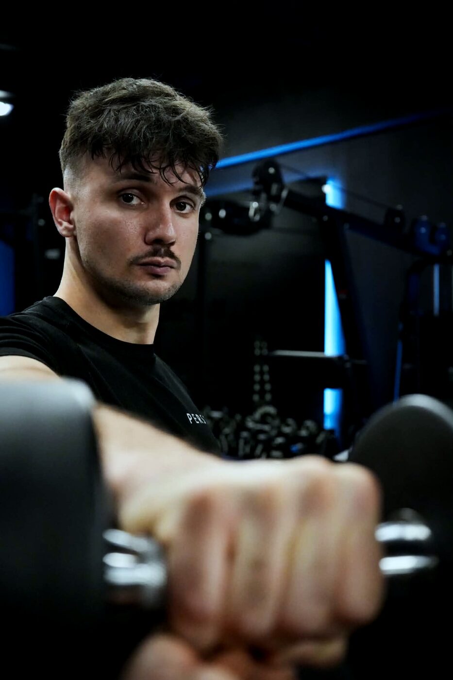 Maciek Marek podczas treningu